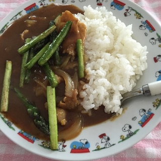 アスパラカレーライス